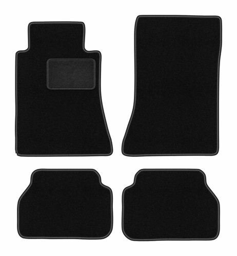 Schwarze velours fußmatten - schwarze, velours-fußmatten